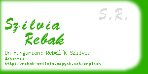 szilvia rebak business card